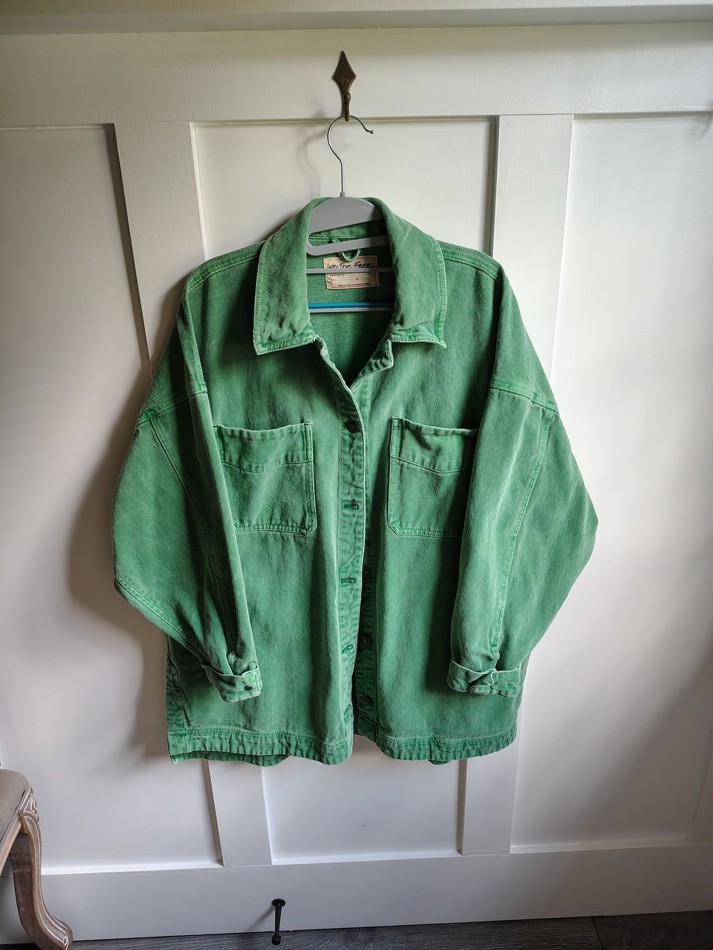 We The Free Green Oversized Jean Jacket